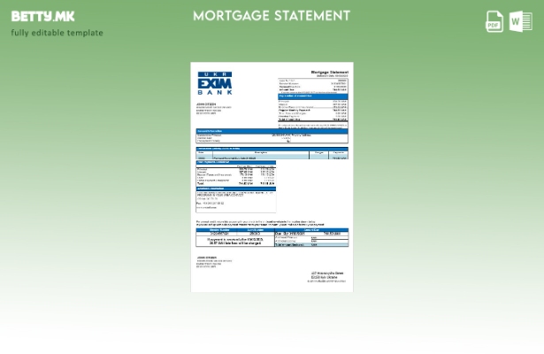 модерен стил Украина Ukreximbank банкарска хипотека извод во Word и PDF формати 